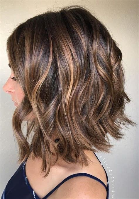 short brown hairstyles with highlights|highlights for short hair brunettes.